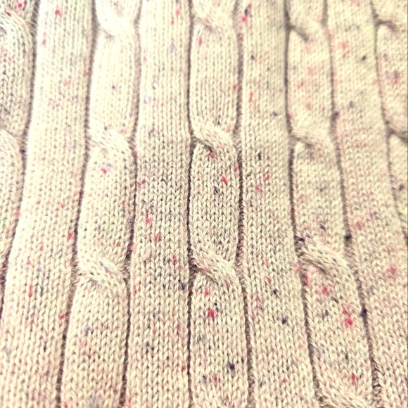 Croft and Barrow, Pink Purple Speckled Ribbed Long Sleeve Crew Neck Sweater L - Picture 2 of 7